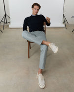 Load image into Gallery viewer, Crewneck Sweater in Navy Cotton
