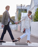 Load image into Gallery viewer, Spread Collar Dress Shirt in Blue Small Bengal Stripe Poplin