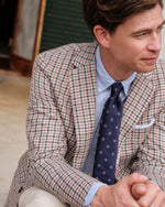 Load image into Gallery viewer, Virgil No. 2 Jacket in Oat/Blue/Pink Check Hopsack
