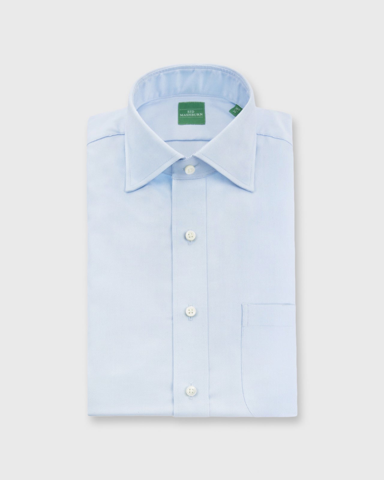 Spread Collar Dress Shirt Sky Blue Roxford