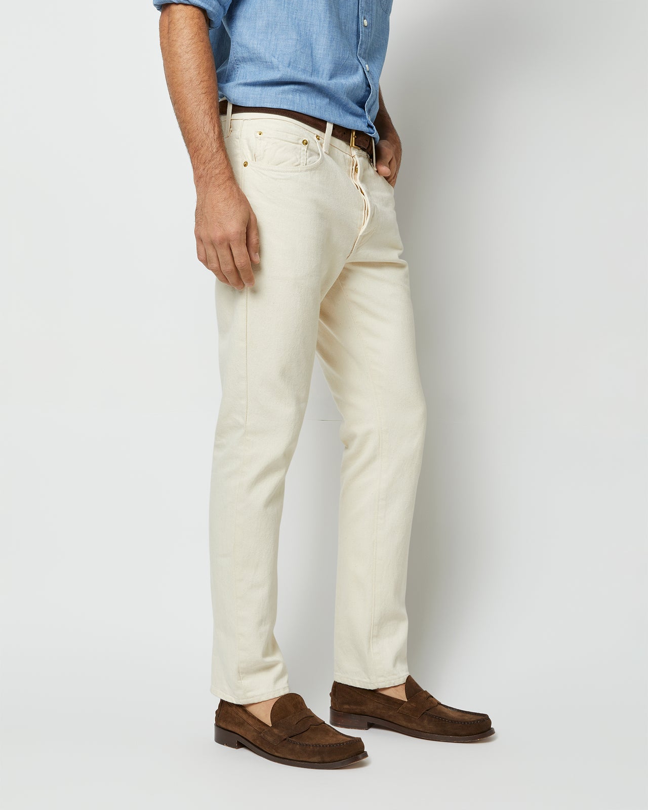 Slim Straight Jean in Natural Rinse Denim