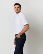 Load image into Gallery viewer, Short-Sleeved Polo in White Pima Pique

