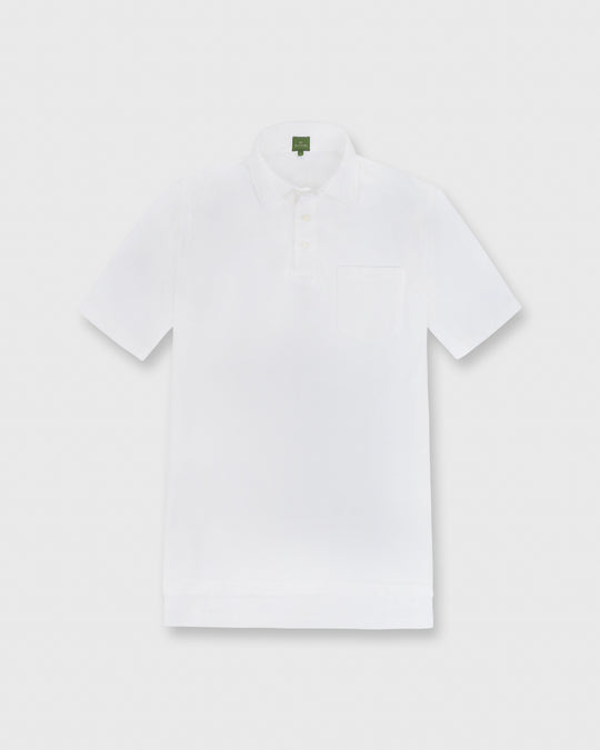 Short-Sleeved Polo White Pima Pique