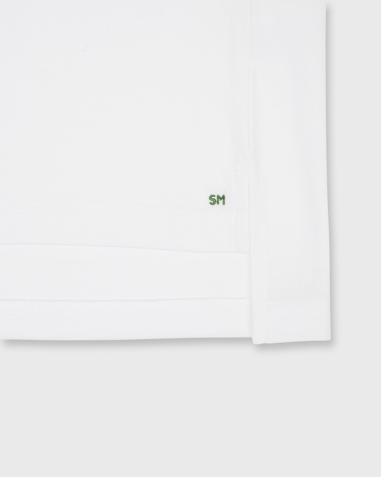 Short-Sleeved Polo White Pima Pique