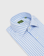 Load image into Gallery viewer, Spread Collar Dress Shirt Sky Awning Stripe Poplin