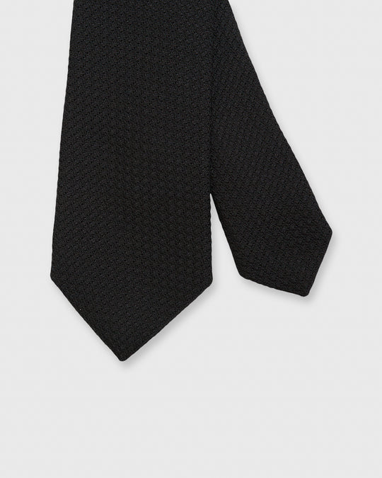Silk Grosso Grenadine Tie Black