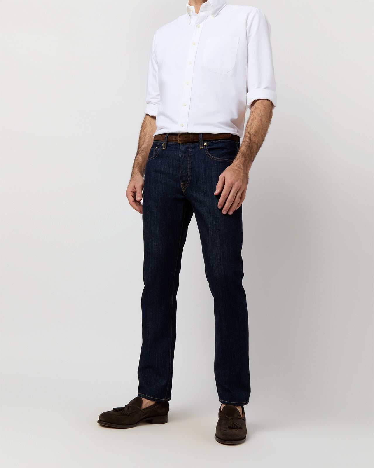 Slim Straight Jean in Non-Selvedge Rinse Denim