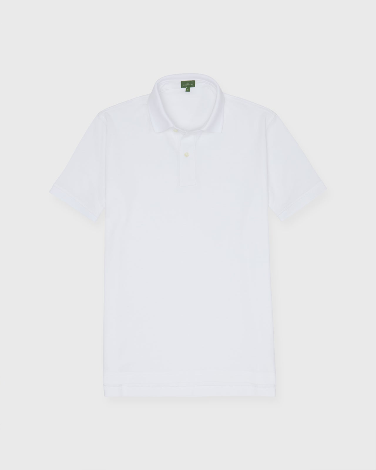 Court Polo in White Pima Pique