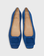Load image into Gallery viewer, Buckle Shoe in Baltic Blue Suede