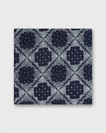 Load image into Gallery viewer, Cotton Print Pocket Square in Navy/White Paisley