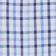 Button-Down Sport Shirt in Blue/Navy Tattersall Oxford