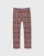 Load image into Gallery viewer, Sport Trouser in Red/Blue/Cream Block Print Poplin
