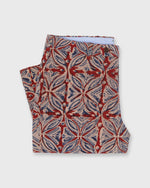 Load image into Gallery viewer, Sport Trouser in Red/Blue/Cream Block Print Poplin
