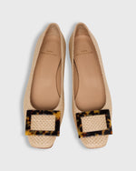 Load image into Gallery viewer, Buckle Shoe in Khaki Basketweave
