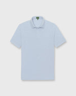 Load image into Gallery viewer, Court Polo in Heather Pale Blue Pima Pique
