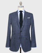 Load image into Gallery viewer, Virgil No. 2 Jacket in Navy/Blue/Aegean Windowpane Twill