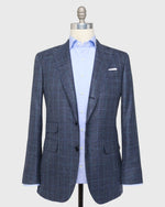 Load image into Gallery viewer, Virgil No. 2 Jacket in Navy/Blue/Aegean Windowpane Twill