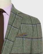 Load image into Gallery viewer, Virgil No. 2 Jacket in Lovat/Sky/Brown Windowpane Tweed
