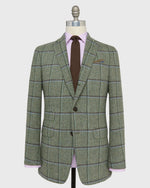 Load image into Gallery viewer, Virgil No. 2 Jacket in Lovat/Sky/Brown Windowpane Tweed