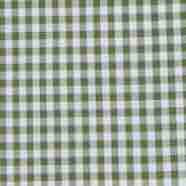 Button-Down Sport Shirt in Olive Small Gingham Poplin