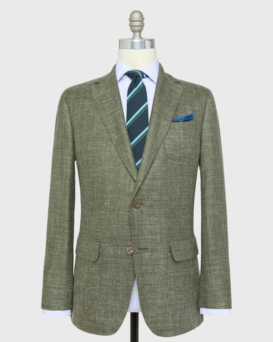 Ghost Blazer in Sage Rustic Hopsack