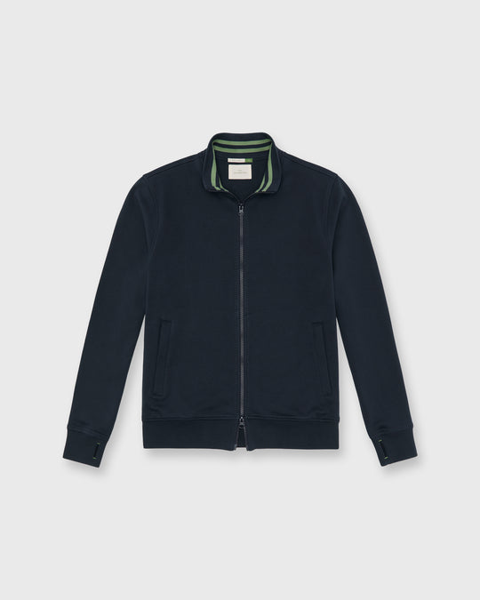 Warm-Up Jacket in Navy Pima Cotton