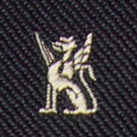 Silk Club Tie in Navy/Bone Gargoyle