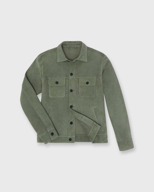 Work Jacket in Thyme Suede