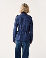 Load image into Gallery viewer, Safari Jacket in Bright Navy Suede
