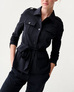 Load image into Gallery viewer, Safari Jacket in Navy Bi-Stretch Tropical Wool
