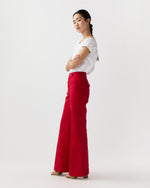 Load image into Gallery viewer, Camille Patch-Pocket Jean in Red Stretch Canvas
