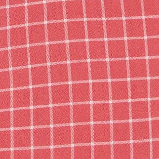 Coral/Bone Windowpane Madras