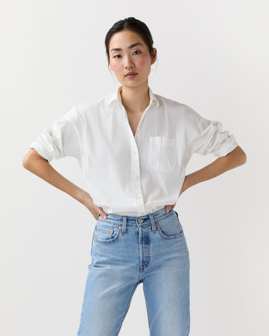 Weekender Shirt in Natural Cotton/Nylon Poplin