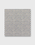 Load image into Gallery viewer, Cotton Print Pocket Square in French Blue/Tangerine Floral Printed Poplin