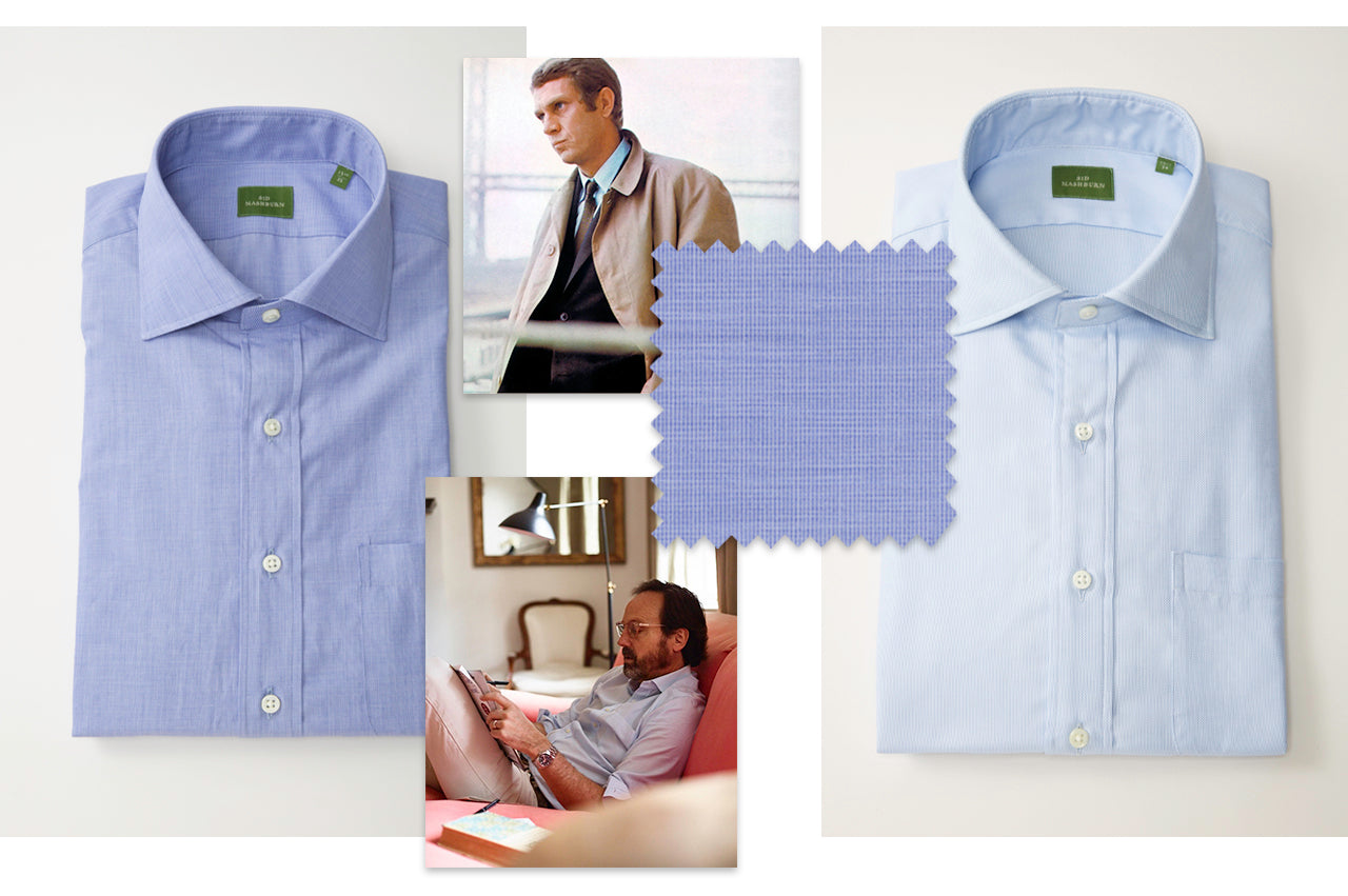 light blue shirts collage