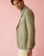 Load image into Gallery viewer, Ghost Blazer in Sage/Wheat Herringbone