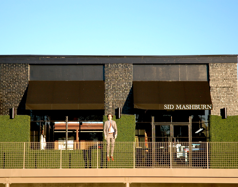 Sid Mashburn in front of the Atlanta store